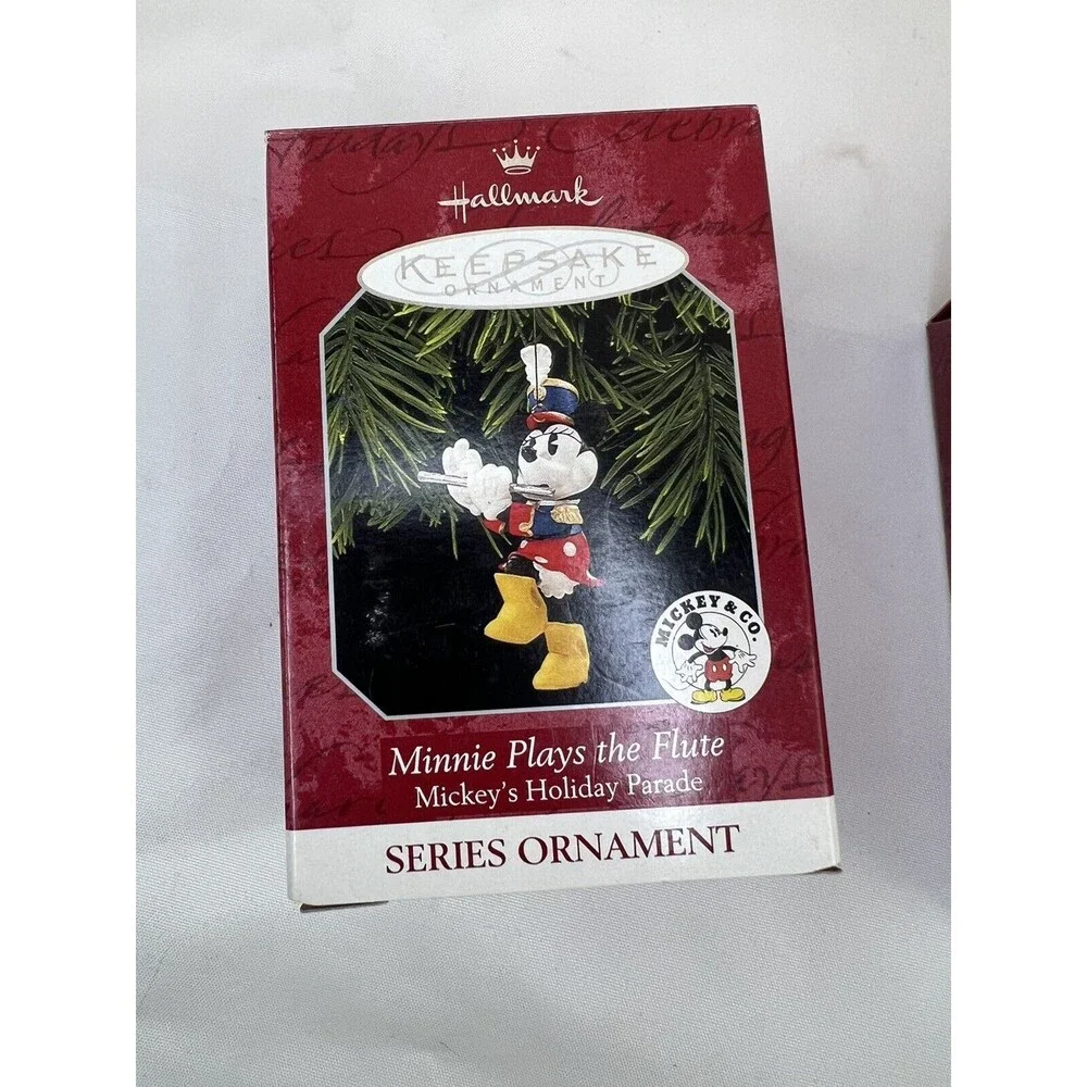 Vtg Lot Of 3 HALLMARK Keepsake MICKEY MOUSE Minnie Donald Disney X’mas‎ ORNAMENT